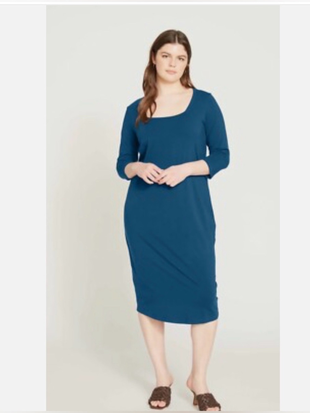 Universal Standard Cocoon Dress in Poseidon, L (22/24), NWT